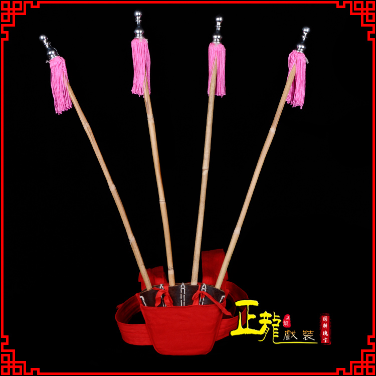 香格里拉戏装戏曲用品靠旗男女大靠 靠板 正宗牛皮旗杆旗架