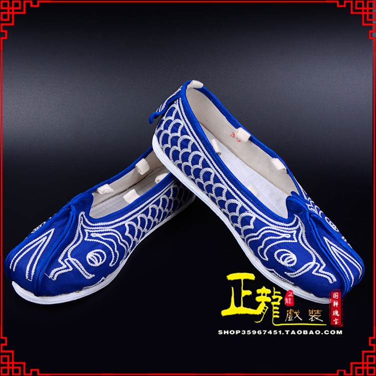 香格里拉戏鞋舞台演出鞋水路英雄三义斋布底鱼鳞洒