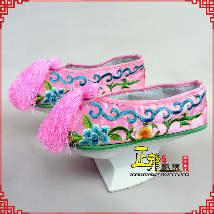 香格里拉京越剧戏鞋花盆底清朝皇后贵妃宫女花盆底 旗鞋