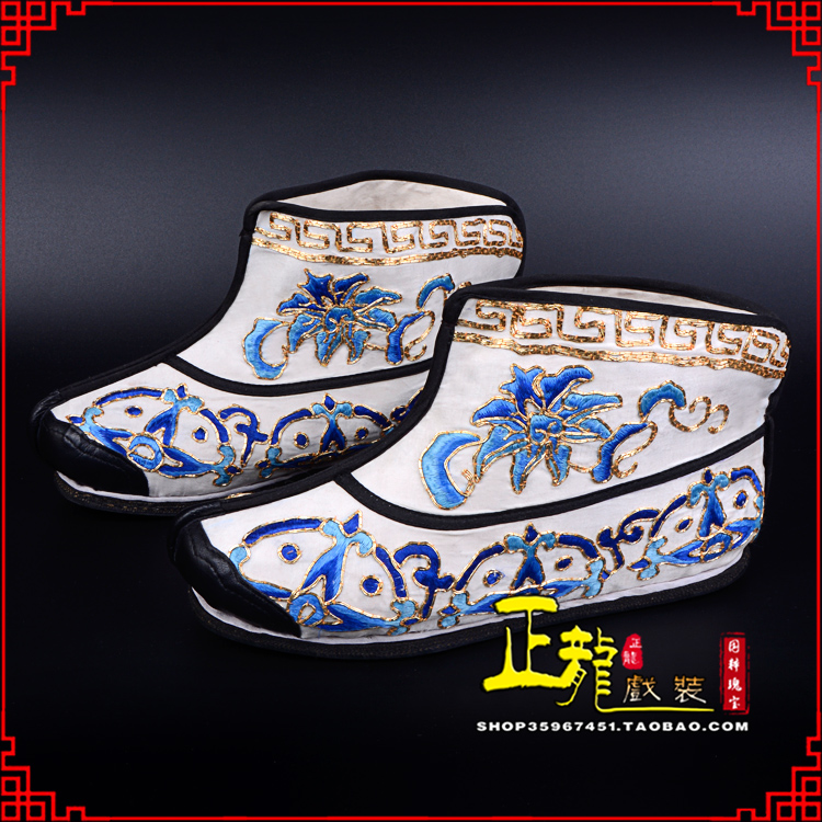 香格里拉三岔口武生薄底 手绣绣花快靴