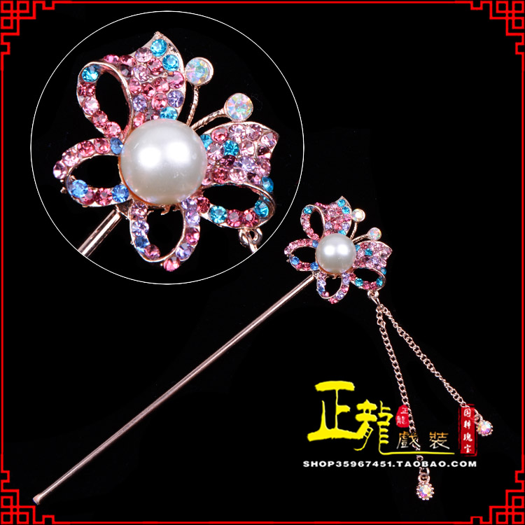 香格里拉花旦小姐青衣头饰簪子 蝴蝶发簪